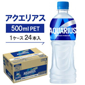 【ふるさと納税】アクエリアス500mlPET 24本入_ アクエリアス スポーツドリンク 清涼飲料水 電解質 水分補給 ペットボトル 500ml 24本 ケース 美味しい 送料無料 【1137155】