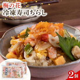 【ふるさと納税】 梅の花 ちらし寿司 2袋 ( ちらし 寿司 海老 梅の花 サーモン たまご 筍 人参 椎茸 おぼろ 和食 海鮮 冷凍 井手町 京都府 10000円 1万円 レンチン【217】