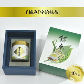 【ふるさと納税】手摘み　宇治抹茶　【飲料類 お茶 飲料類 お茶 ほうじ茶 加工食品】