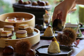 【ふるさと納税】【HOTEL THE MITSUI KYOTO】京丹波栗アフタヌーンティー ペアご利用券（ドリンクフリーフロー付）【期間限定】【京都 京都旅行 チケット 体験 おでかけ 観光 旅行】