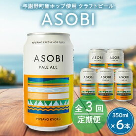 【ふるさと納税】【与謝野町産ホップ使用クラフトビール】 ASOBI　350ml ×6本セット(3回/6回/12回)【G4060418】