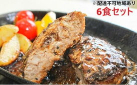 【ふるさと納税】堺の技が光る無添加の牛肉100％ハンバーグ　6食セット