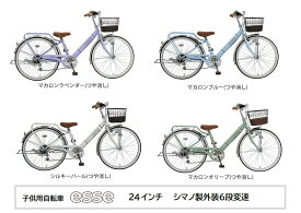 【ふるさと納税】ヱビス自転車　子供自転車　エッセ24インチ　シマノ製外装6段変速