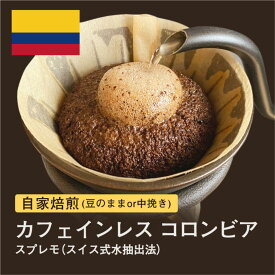 【ふるさと納税】#009 カフェインレス コロンビア スプレモ スイス式水抽出法 コーヒー豆 310g 当日焙煎 大山珈琲