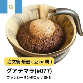 【ふるさと納税】コーヒー #077 グアテマラ ファンシーサンタロッサ SHB 310g 当日焙煎 大山珈琲 （豆または中挽きから選択） | 珈琲 飲料 コーヒー豆 ソフトドリンク 人気 おすすめ 送料無料