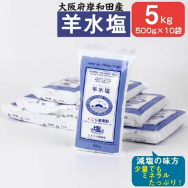 【ふるさと納税】羊水塩 5kg (500g×10袋) セット 詰め合わせ 岸和田産 塩 食塩 泉州塩 ソルト ミネラル 調味料 調味料セット 大阪 大阪府 岸和田市