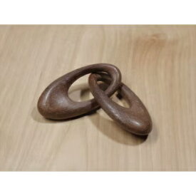 【ふるさと納税】 銘木アクセサリー『木の鎖（楕円2連）』 ウォルナット