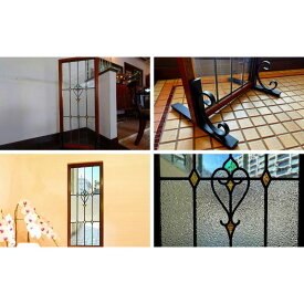 【ふるさと納税】 テレビドラマ美術協力店制作 「華麗なる一族」使用デザイン「ステンドグラス衝立」