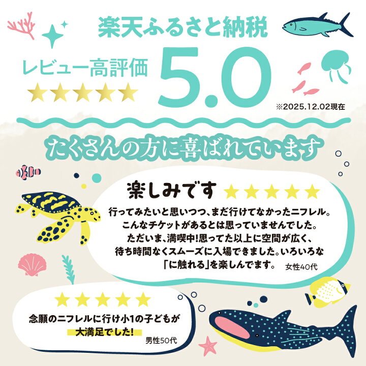 楽天市場】【ふるさと納税】ニフレル 入館券 選べる ( 大人ペア / 親子 