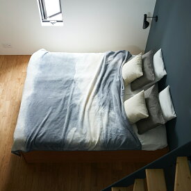 【ふるさと納税】天然由来の抗菌加工付き Flood of Light 綿毛布 [ダブル／グレー]｜オールシーズン コットン 寝具 新生活 冷え対策 冷房対策 [3383]