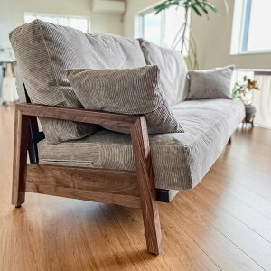 yӂ邳Ɣ[ŁzyIׂfށEJ[z3l|\t@@EMP Sofa 3S(Wood)iz^R[fC^U[j kCEEւ̔zs