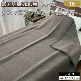 【ふるさと納税】【訳アリ・掘り出し物】タスマニアラムウール混 毛布 シングル 1枚 W-214