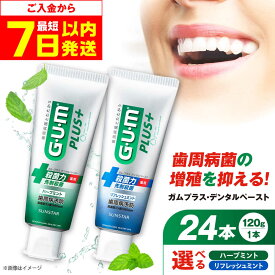 【ふるさと納税】【最短7日以内発送】【選べるフレーバー】ガム・プラス デンタルペースト 120g×24本 歯磨き はみがき ハミガキ 歯磨き粉 歯みがき粉 歯ブラシ ハブラシ 薬用 医薬部外品 歯周病 日用品 虫歯 口臭 矯正 大容量 人気 定番 大阪府高槻市/サンスター[AOAD028]
