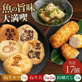 【ふるさと納税】ねり天10個+山城だし2p+ねりカツ5個 大阪府高槻市/ねり天・旬彩和食 山城[AOCP003] 練り物 おでん 煮物 煮しめ お取り寄せ グルメ ご当地 お土産 ギフト プレゼント
