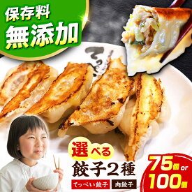 【ふるさと納税】【選べる種類・容量】人気ラーメン店の本気「てっぺい餃子/肉餃子」75〜100個入り(小分け包装)【保存料無添加】【メディアで話題 石田てっぺい ラーメン店】 国産豚肉 餃子 ぎょうざ 冷凍 惣菜 大阪府高槻市/無人屋[AOCX007]