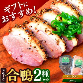 【ふるさと納税】【ボンカナール】合鴨スモーク2種ギフト（合鴨スモークロース170g・合鴨スモークパストラミ170g） 大阪府高槻市/大平産業株式会社[AODA002] 合鴨 スモーク ロース 鴨 カモ肉 詰め合わせ ギフト