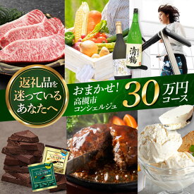 【ふるさと納税】【高槻市コンシェルジュ】返礼品おまかせ！寄附額30万円コース 300000円 チョコ 日用品 マッサージ 詰め合わせ プレゼント 内祝い お返し ギフト グルメ 食品 お取り寄せ おつまみ 高級[AOZZ017]