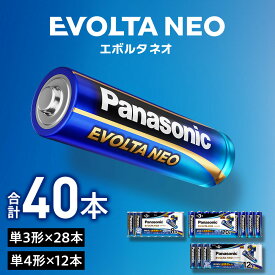 【ふるさと納税】乾電池エボルタNEO 単3形28本＆単4形12本セット