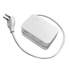 【ふるさと納税】CIO 電源タップ＋USB充電器 Polaris CUBE Built in CABLE (ケーブル＆収納付き) ブラック／ホワイト 急速充電｜スマホ ノートPC タイプC iPhone Android Macbook iPad Galaxy 持ち運び 旅行 ガジェット 同時充電 [2196-2198]