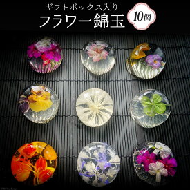 【ふるさと納税】ずっと観ていたい《フラワー錦玉》10個入｜御菓子司つくし 大阪府 守口市 [0833]