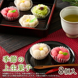 【ふるさと納税】季節の上生菓子　8個入り【配送不可地域：離島】【1591820】