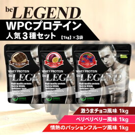 【ふるさと納税】ビーレジェンド WPCプロテイン 人気3種セット【1kg】×3袋【1595311】