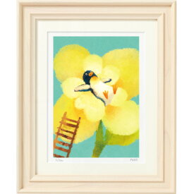 【ふるさと納税】イラスト作家「菜生」アートフレーム〈ふわふわフラワー〉ペンギン【1675707】