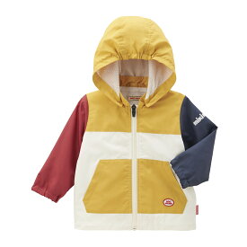 【ふるさと納税】P110 ミキハウス ウインドブレーカー(赤×紺) 90～130cm【mikihouse ウインドブレーカー アウター ジャケット 子供服 こども キッズ 男の子 女の子 UVカット 90 100 110 120 130 cm ピンク ブラウン 赤 紺 ブランド 大阪府 八尾】