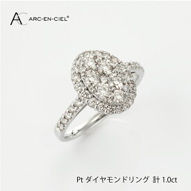 【ふるさと納税】ダイヤモンド リング 計 1.0ct プラチナ ジュエリー 指輪 アルカンシェル オーバルシェイプ アクセサリー 宝石 プレゼント レディース ギフト 女性 8号 〜 16号 鑑別書付き