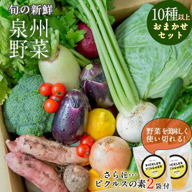 【ふるさと納税】季節の泉州野菜 10種以上 おまかせセット ピクルスの素 2袋付き