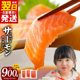 【ふるさと納税】 ＼最短5営業日以内発送／ シルバーサーモン 切り落とし 900g 小分け 300g×3パック 訳あり サーモン 銀鮭 刺身 海鮮丼 サラダ カルパッチョ 食品 泉佐野市 お取り寄せ お取り寄せグルメ 冷凍 送料無料 骨取り 骨抜き