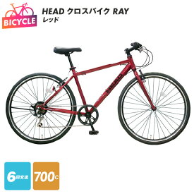 【ふるさと納税】HEAD クロスバイク 外装6段変速 RAY レッド