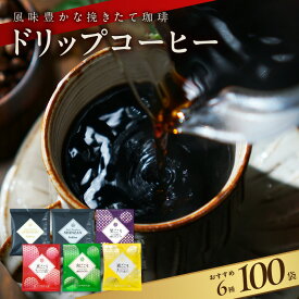 【ふるさと納税】★高評価 コーヒー ドリップコーヒー パック 厳選 6種 100袋 飲み比べ ドリップ フルシティ イタリアン 簡単 業務用 オフィス アウトドア キャンプ 煎りたて 挽きたて 香り コク 苦味 酸味 泉佐野市