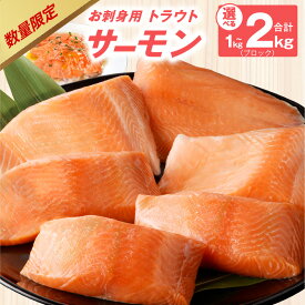 【ふるさと納税】【訳あり】 数量限定 お刺身用 サーモン 1kg / 2kg ブロック 小分け 約250g × 4P / 8P ポーション 柵 サイズ不揃い 鮭 トラウトサーモン 刺身 寿司 海鮮丼 生食 食品 魚介類 魚 冷凍 お取り寄せ 大阪府 泉佐野市 送料無料