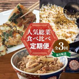 【ふるさと納税】人気惣菜 定期便 3回 毎月配送 チャーハン 海鮮チヂミ チヂミ 牛丼の具 牛丼 泉州たまねぎ 使用 冷凍 食品 惣菜 肉 栄物産 店主厳選 食べ比べ 毎日食材 おつまみ おかず セット お取り寄せ お取り寄せグルメ 大阪府 泉佐野市 送料無料