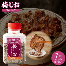 【ふるさと納税】梅じお ガーリック 90g × 7本 セット 焼き肉専門店 牛タン おにぎり パスタ 焼肉 BBQ アレンジ 爽やか パンチ すっきり つけ塩 調味料 食品 いちよしエンタープライズ(株) 泉佐野市 送料無料
