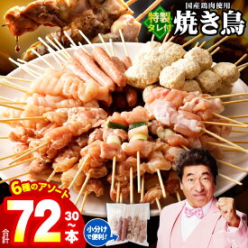 【ふるさと納税】【満足度96%以上】 焼き鳥 6種 小分け 選べる 内容量 30本 72本 発送時期 定期便 全3回 全6回 セット タレ付き もも ねぎま ムネ つくね ソーセージ 肩 国産 鶏肉 個包装 たれ BBQ 惣菜 おつまみ 冷凍 お取り寄せ 肉の泉佐野 大阪府 泉佐野市 送料無料