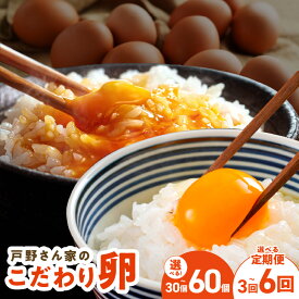 【ふるさと納税】戸野さん家のこだわりタマゴ とのたま 定期便 30個 60個 全3回 全6回 毎月配送 新鮮 国産 泉佐野市産 Mサイズ 卵 濃厚 コク TKG 卵かけごはん お取り寄せ 泉佐野市 送料無料