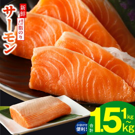 【ふるさと納税】特別寄附金額 最短翌日 サーモン 1kg / 1.5kg 定期便 訳あり 発送時期が選べる サイズ不揃い 鮭 ポーション 小分け ブロック 柵 刺身 海鮮丼 カルパッチョ 骨取り 生食 海鮮 冷凍 楽天限定 年内発送 最短 翌日発送 5営業日 大阪府