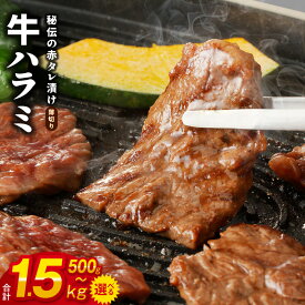 【ふるさと納税】訳あり 牛肉 ハラミ 牛ハラミ 薄切り スライス 選べる 500g / 1kg / 1.5kg 小分け サイズ不揃い 秘伝の赤タレ漬け 味付け肉 焼くだけ 簡単 焼肉 肉 食品 冷凍 お取り寄せ 大阪 発送月 大阪府 泉佐野市 送料無料 肉の泉佐野