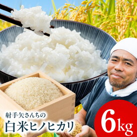 【ふるさと納税】ヒノヒカリ 6kg 白米 射手矢農園 数量限定 米 お米 ごはん お取り寄せ 大阪府 泉佐野市 送料無料