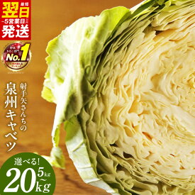 【ふるさと納税】【特別寄附金額】 1位獲得 高評価★4.85 泉州キャベツ 5kg / 10kg / 20kg 射手矢農園 泉佐野市産 訳あり 芯まで甘い キャベツ 新鮮 常備菜 野菜 旬 時期 収穫 サラダ お好み焼き ロールキャベツ 野菜炒め 最短 翌日発送 5営業日 泉佐野市 送料無料