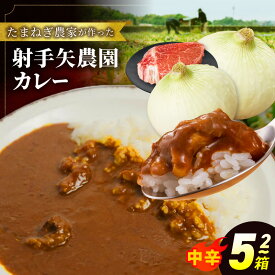 【ふるさと納税】射手矢農園 カレー 選べる 内容量 2箱セット / 5箱セット 惣菜 レトルト 食品 中辛 コク スパイス プレミアムタマネギ なにわ黒牛 旨み 防災 加工食品 簡単調理 おかず 保存食 常備 お取り寄せ お取り寄せグルメ 大阪府 泉佐野市 送料無料