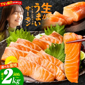 【ふるさと納税】【国産サーモンも選べる】 アトランティックサーモン 500g / 1kg / 2kg 刺身 サーモン ポーション ブロック 柵 お試し 鮭 訳あり サイズ不揃い 魚 生 生食 小分け 冷凍 お取り寄せ 国産 ノルウェー産 TVで紹介! ★高評価 発送月 大阪府 泉佐野市 送料無料