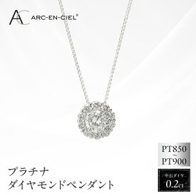 【ふるさと納税】ダイヤモンド ペンダント ネックレス 中石 計 0.2ct プラチナ ジュエリー アルカンシェル アクセサリー 宝石 プレゼント レディース ギフト 女性 鑑別書付き