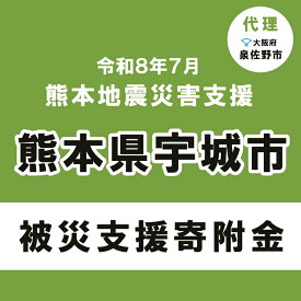 【ふるさと納税】【返礼品なし】 令和8年熊本地震 熊本県宇城市災害支援 代理寄附（大阪府泉佐野市）