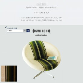 【ふるさと納税】Space Chair 1人掛け (スペースチェア) グリーンストライプ【SWOF】【1396556】
