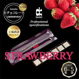 【ふるさと納税】【プロ仕様】生チョコレート いちご 1ケース 5袋(1袋6粒入り) 北海道産原乳生クリーム使用_生チョコ いちご チョコレート スイーツ 美味しい 人気 北海道 ギフト 【配送不可地域：離島】【1350872】