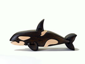 【ふるさと納税】シャチの木製パズル 知育玩具 木製パズル おもちゃ プレゼント 男の子 女の子 誕生日 クリスマス 子供 大人 ギフト つみき 積み木 送料無料｜こだわりの逸品 地域特産品 ギフト 自分用 人気 おすすめ
