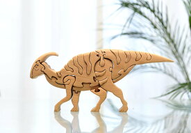 【ふるさと納税】　パラサウロロフス 恐竜 かわいい 木製パズル 知育玩具 プレゼント 手づくり 木のおもちゃ 木育 玩具 雑貨 積み木 人気 送料無料